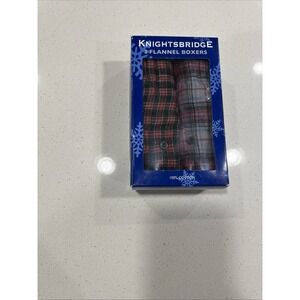 Vintage Men's KMart Flannel Boxers 2 Per Pack Size S Y2K NIB 100% Cotton‎